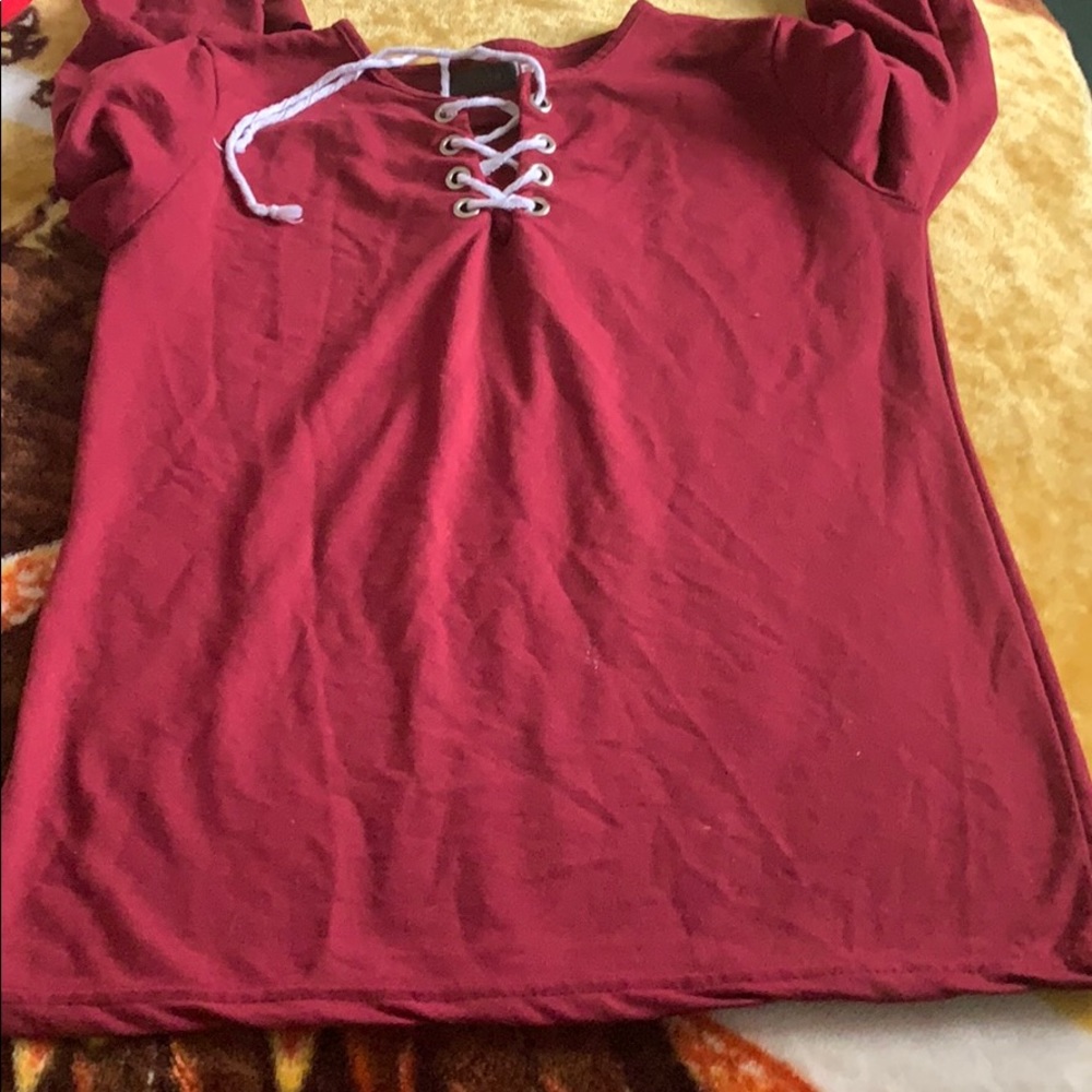 Lace up shirt